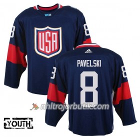 USA Tröja Joe Pavelski 8 World Cup 2016 Barn Blå Premier